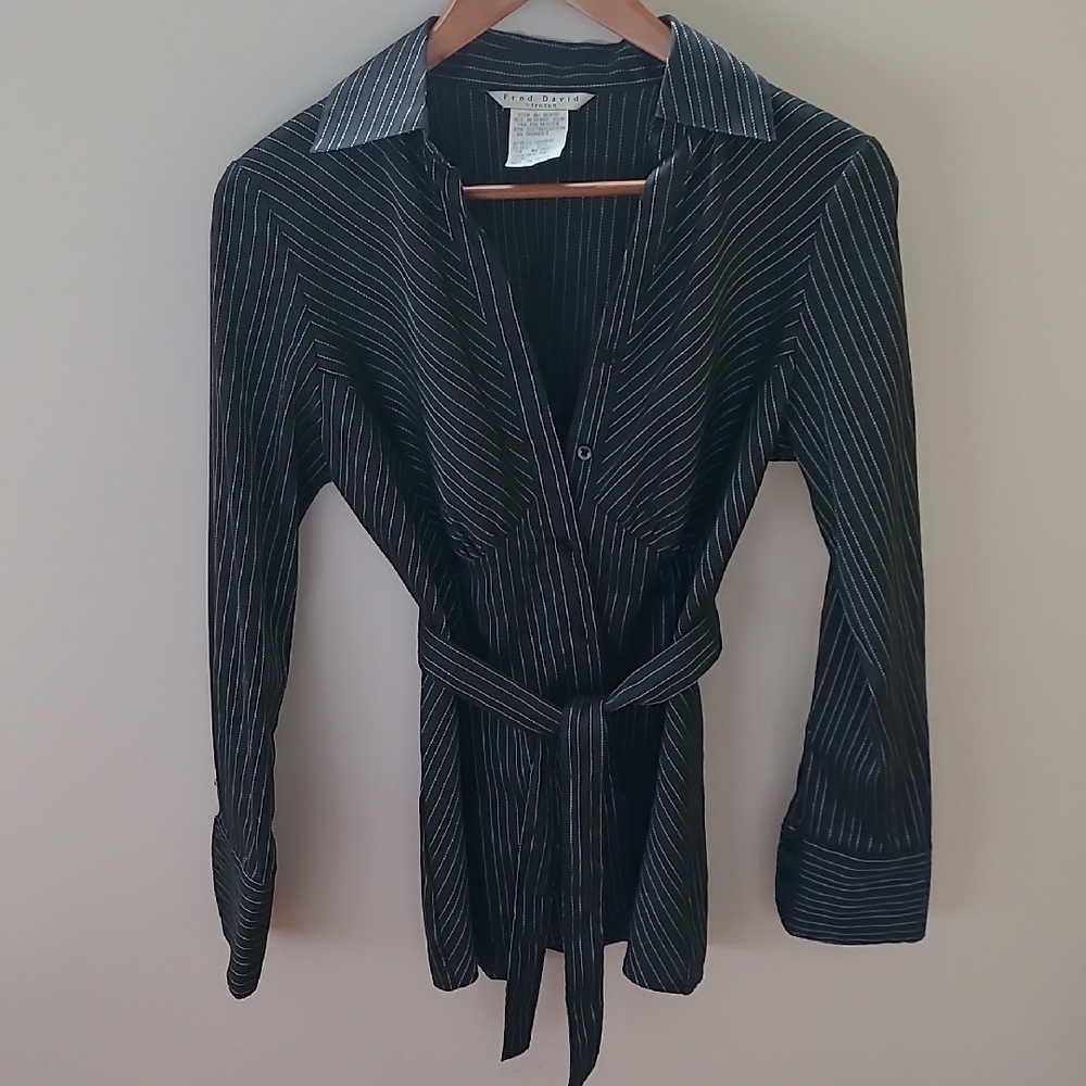 Black Striped Women's Shirt